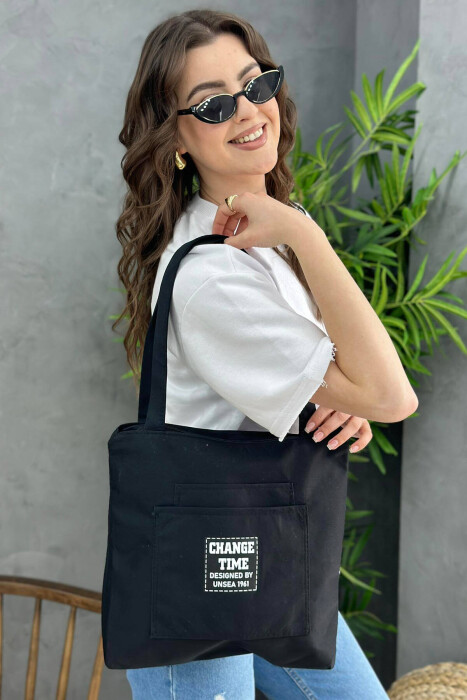 CHANGR TIME WOMAN TOTE BAG BLACK/ E ZEZE - 3