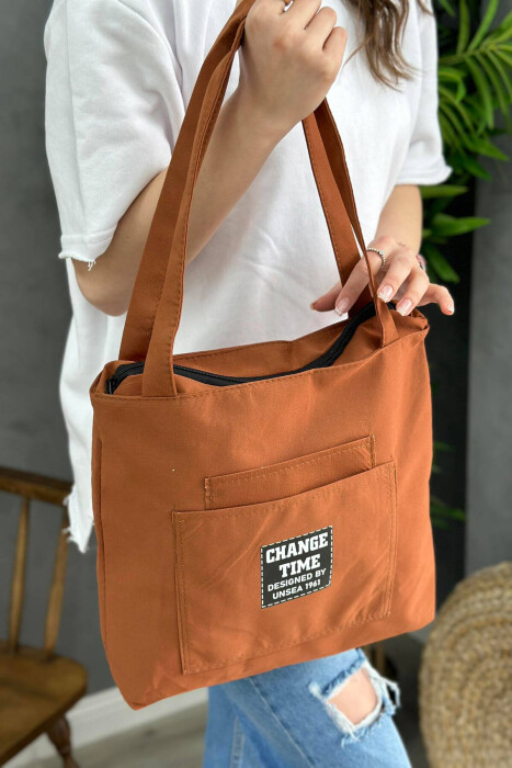 CHANGR TIME WOMAN TOTE BAG BROWN/KAFE - 1