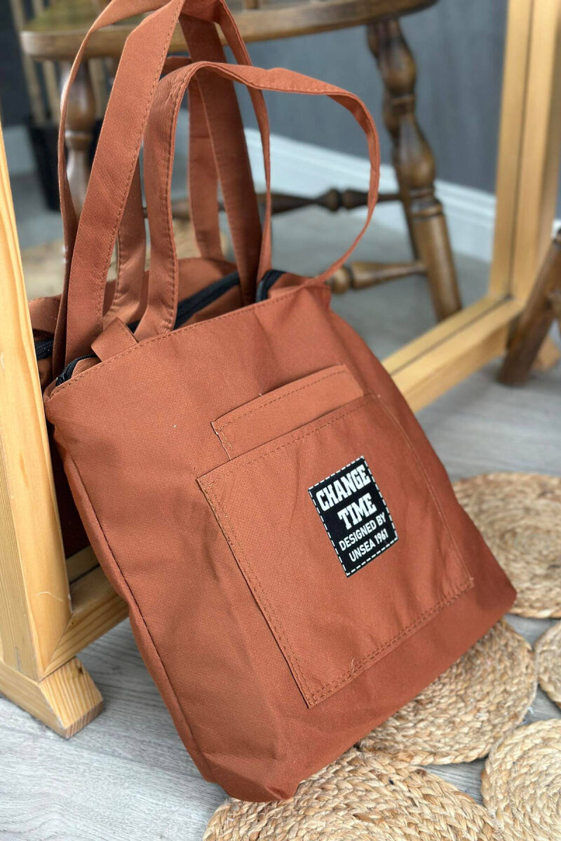 CHANGR TIME WOMAN TOTE BAG BROWN/KAFE - 2