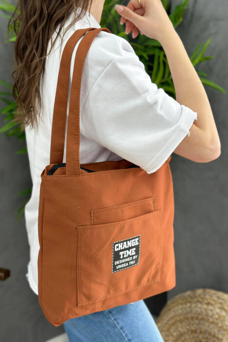 CHANGR TIME WOMAN TOTE BAG BROWN/KAFE - 3