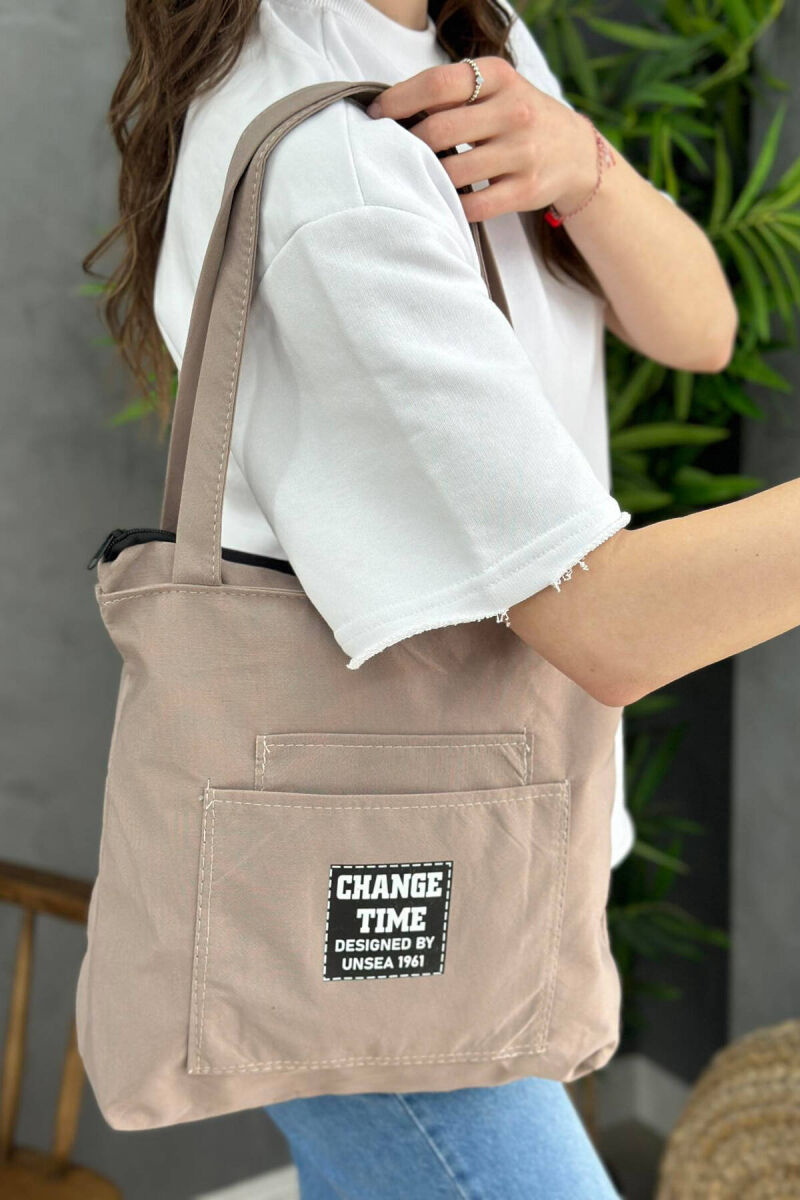 CHANGR TIME WOMAN TOTE BAG LIGHT BROWN/KAZB - 1