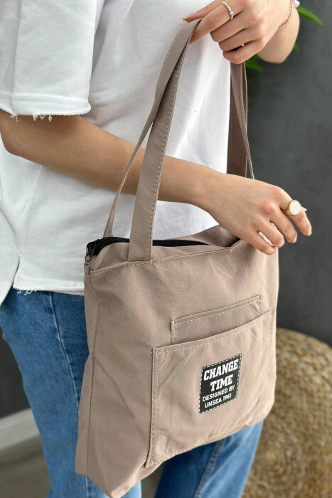 CHANGR TIME WOMAN TOTE BAG LIGHT BROWN/KAZB - 3