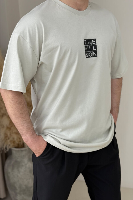 CHEST SQUARE BADGE ONE COLOR MEN T-SHIRT BEIGE/BEZHE - 3