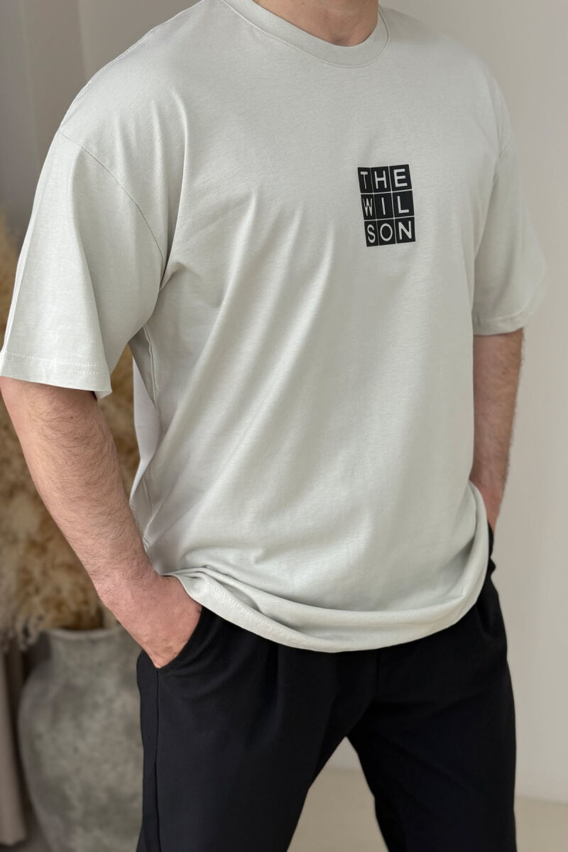 CHEST SQUARE BADGE ONE COLOR MEN T-SHIRT BEIGE/BEZHE - 3