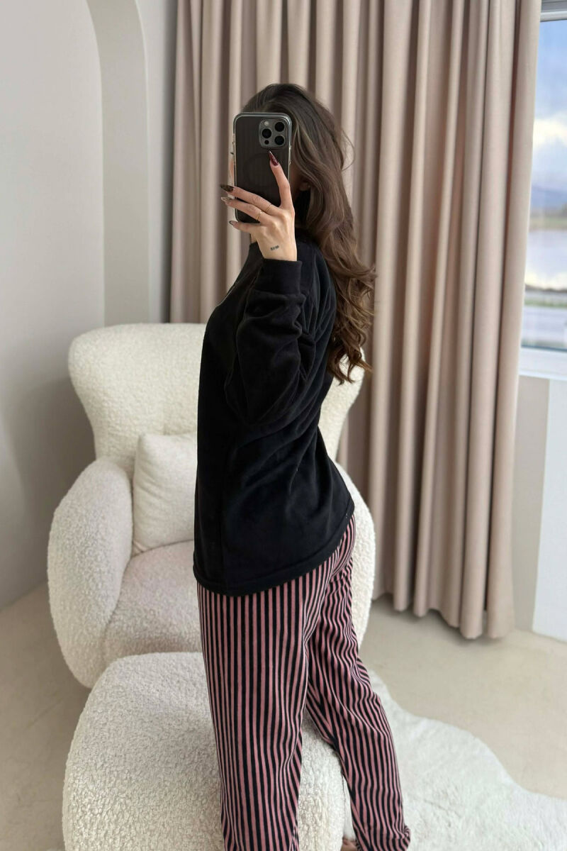 CHIC FRONT WRITTING WOMEN PYJAMAS BLACK/ E ZEZE - 4