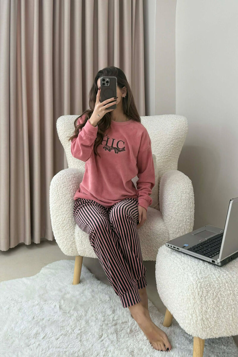 CHIC FRONT WRITTING WOMEN PYJAMAS POWDER/PUDER - 2