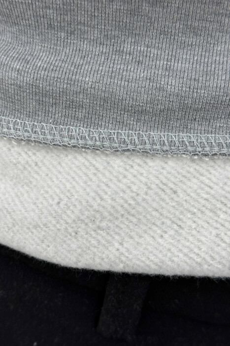 CHICAGO FRONT WRITTING FLUFFY MEN SWEATSHIRT LIGHT GREY/GZ - 4