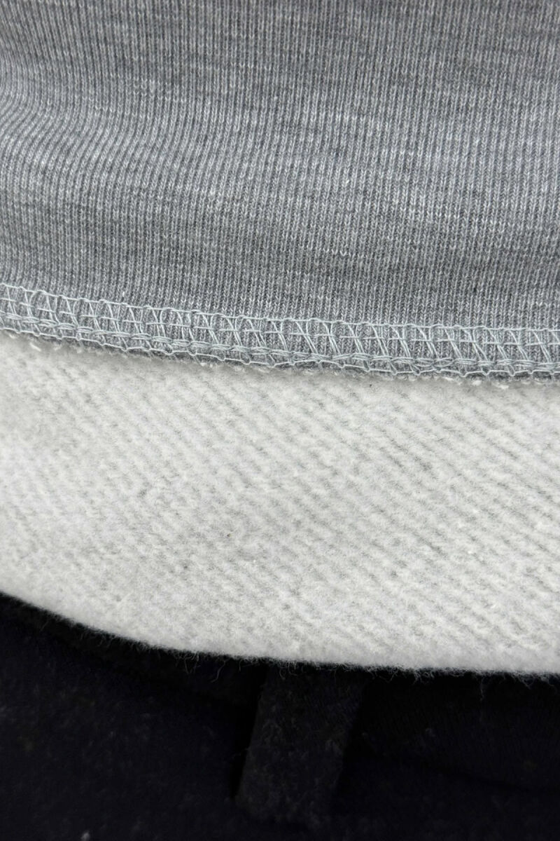 CHICAGO FRONT WRITTING FLUFFY MEN SWEATSHIRT LIGHT GREY/GZ - 4