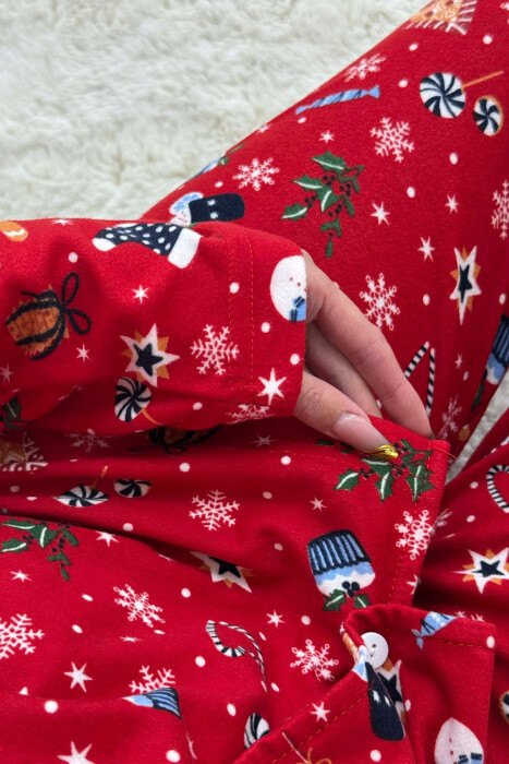 CHRISTMAS DESIGN SHIRT+SWEATPANTS WOMEN PYJAMAS RED/E KUQE - 5