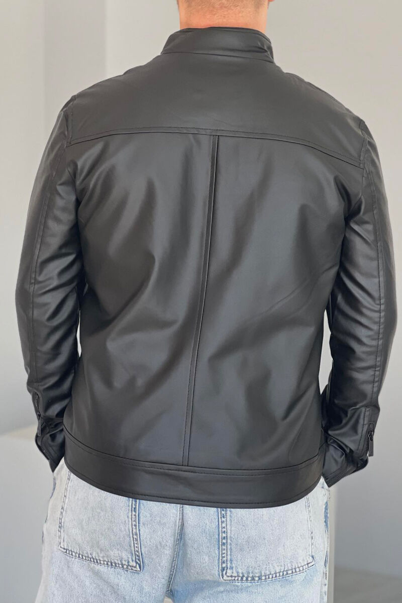 CLASSIC BIKER MEN JACKET BLACK/ E ZEZE - 2