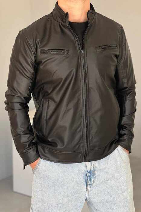 CLASSIC BIKER MEN JACKET BLACK/ E ZEZE - 3