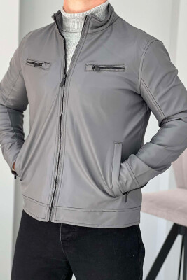 CLASSIC BIKER MEN JACKET GREY/GRI 