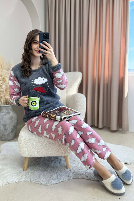 CLOUDS DETAIL POLAR WOMAN PIJAMAS DARK GREY/GEE - 1