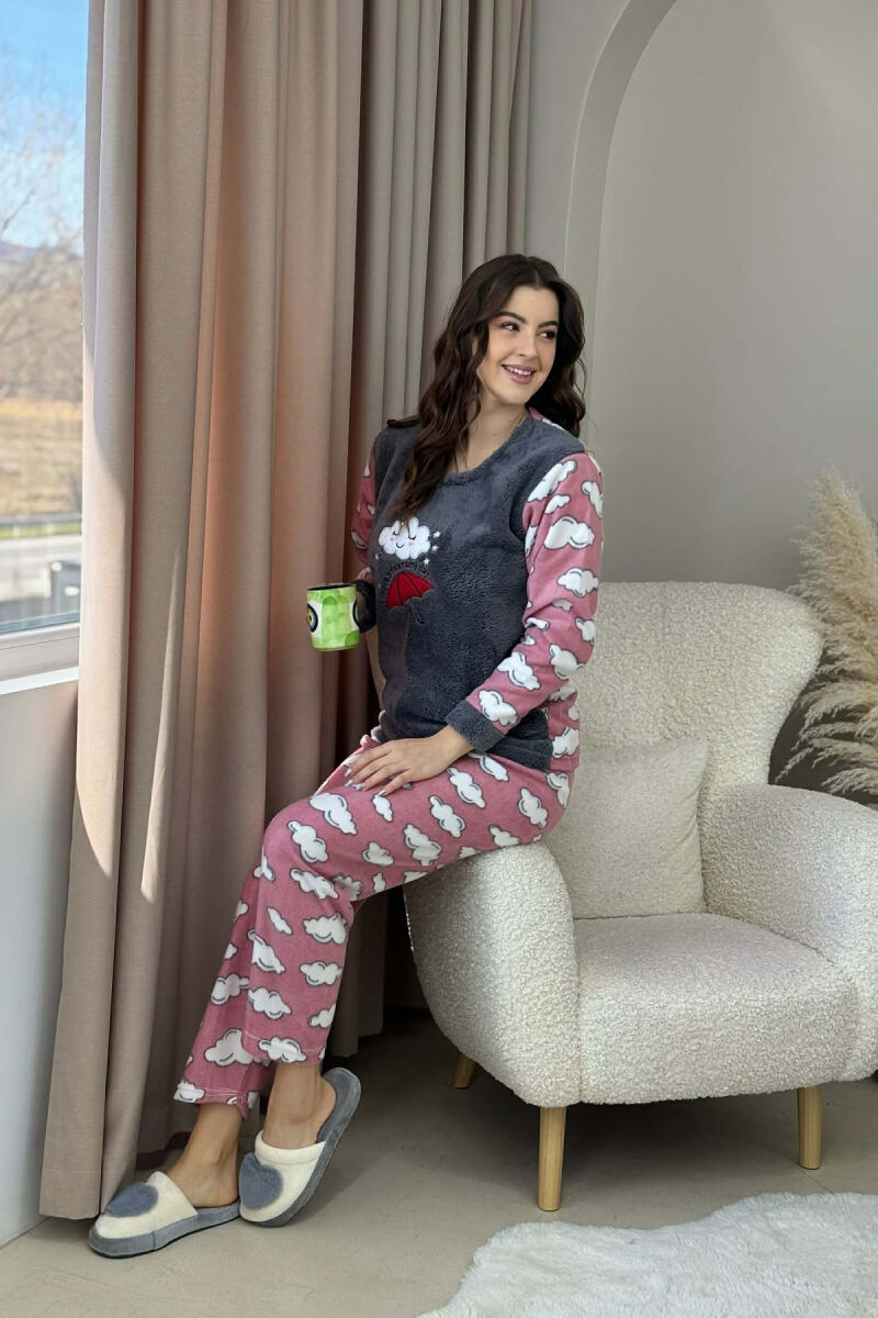 CLOUDS DETAIL POLAR WOMAN PIJAMAS DARK GREY/GEE - 6