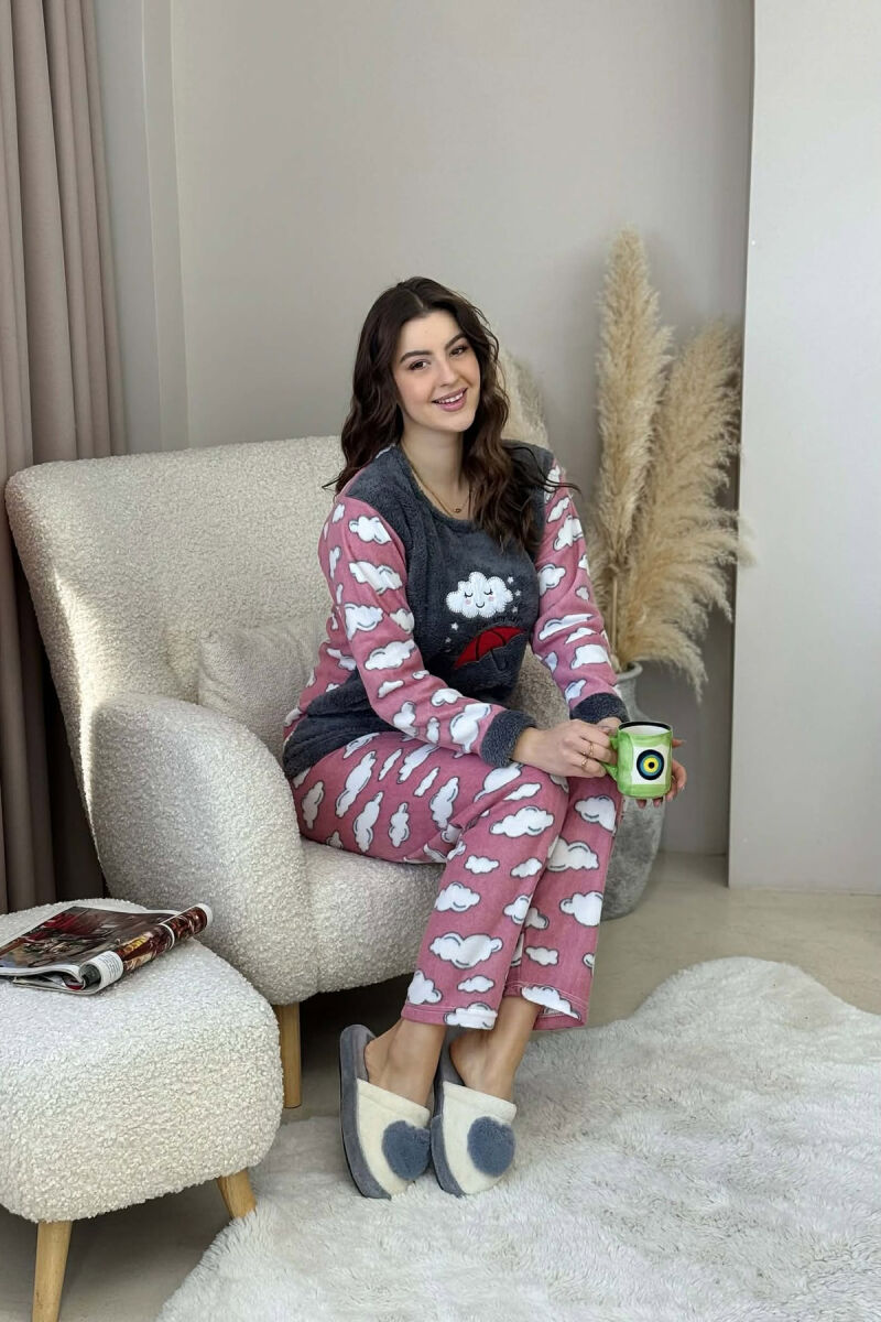 CLOUDS DETAIL POLAR WOMAN PIJAMAS DARK GREY/GEE - 7