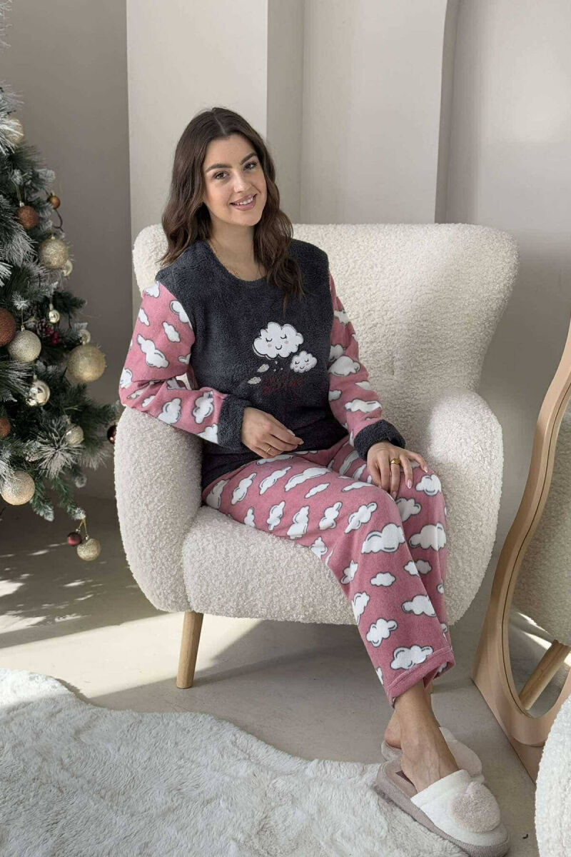 CLOUD IMAGES WOMEN PYJAMAS IN DARK GREY COLOR - 4