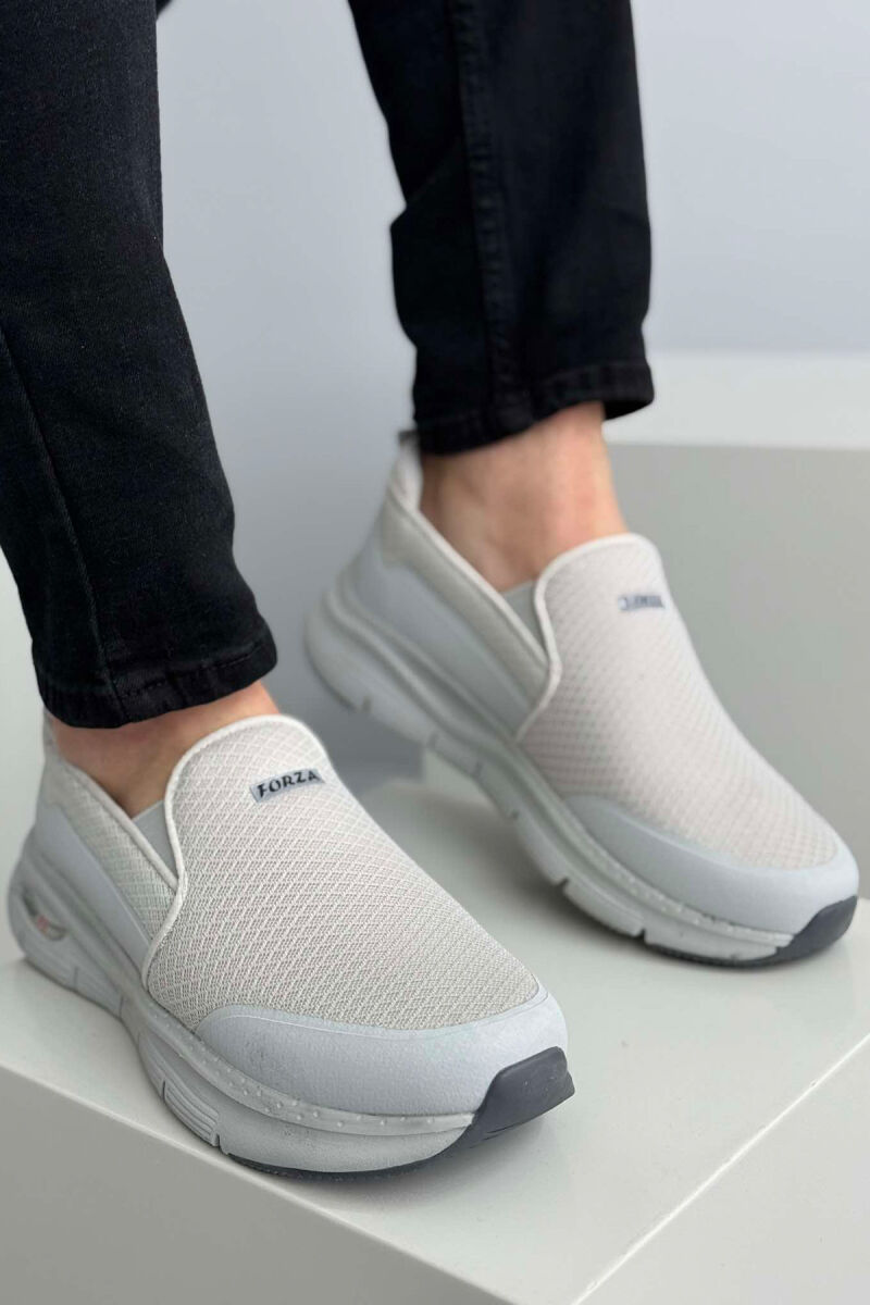 COMFORT SLIP ON SIMPLE MEN SNEAKERS LIGHT GREY/GZ - 1