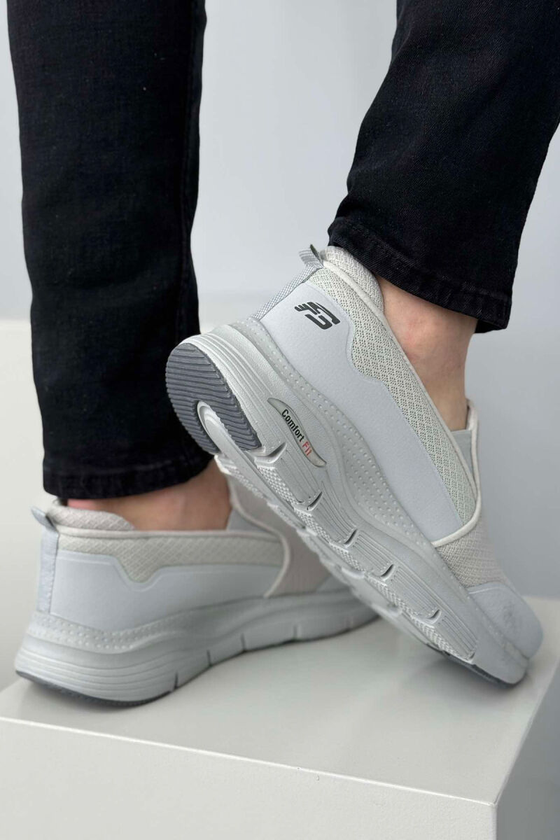 COMFORT SLIP ON SIMPLE MEN SNEAKERS LIGHT GREY/GZ - 2