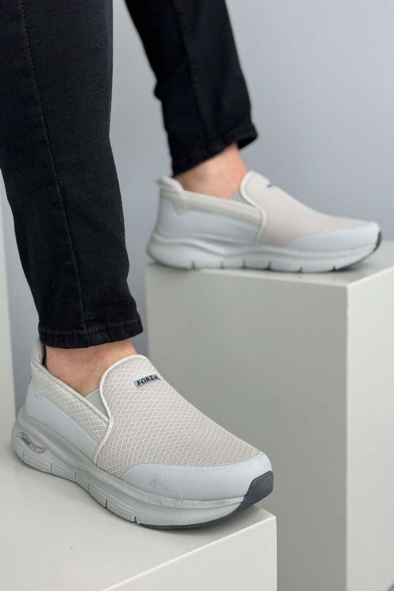 COMFORT SLIP ON SIMPLE MEN SNEAKERS LIGHT GREY/GZ - 3