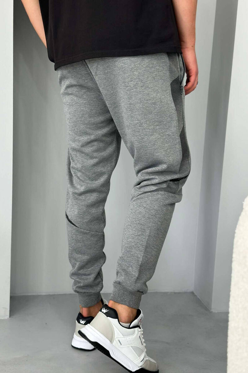 COTTON SIMPLE MEN SWEATPANTS IN GREY COLOR - 4