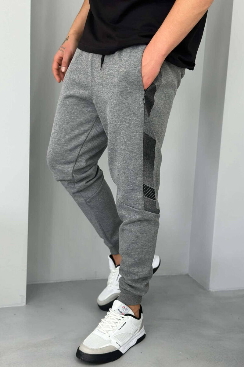 COTTON SIMPLE MEN SWEATPANTS IN GREY COLOR - 5