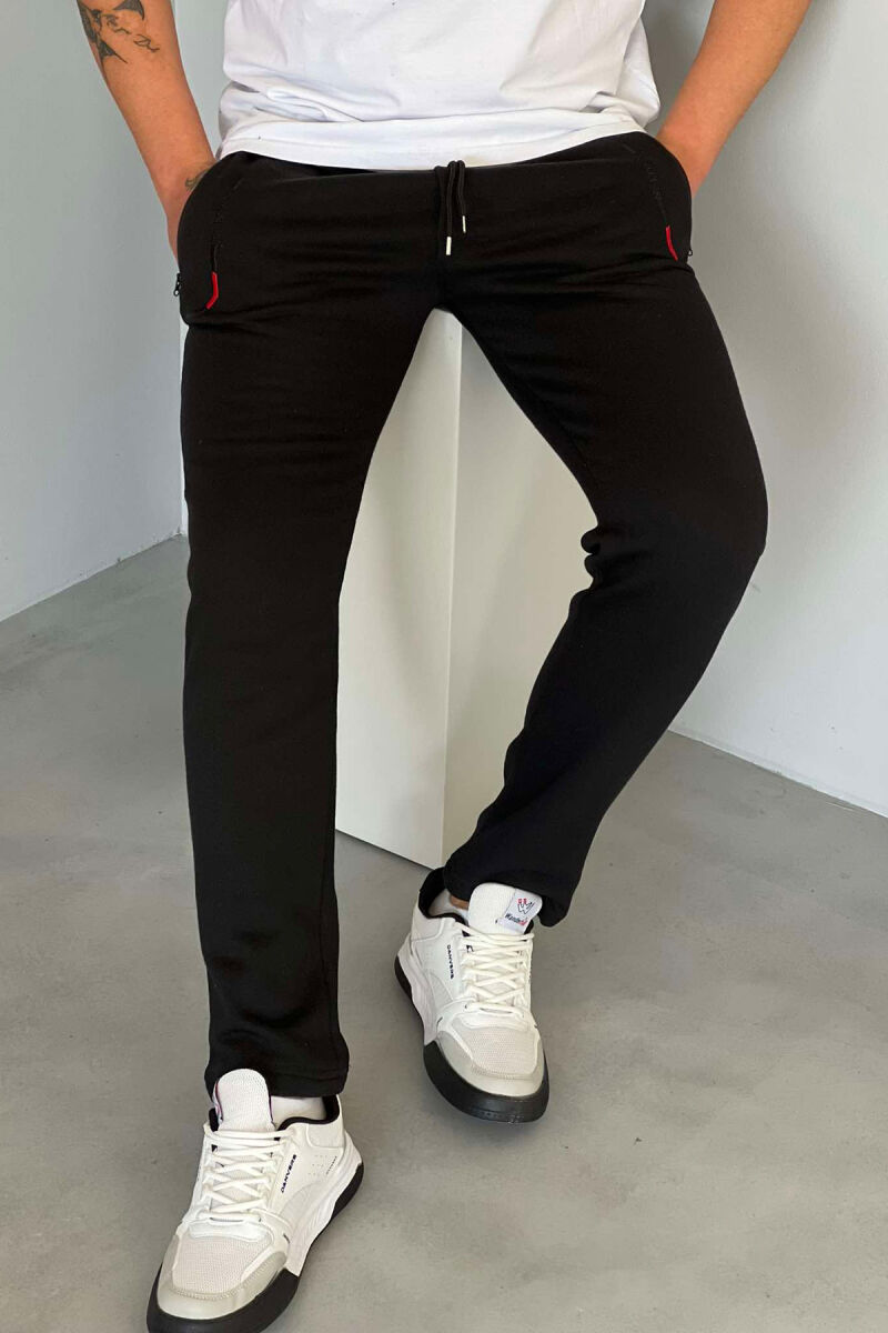 COTTON BLACK SWEATPANTS BLACK/ E ZEZE - 4