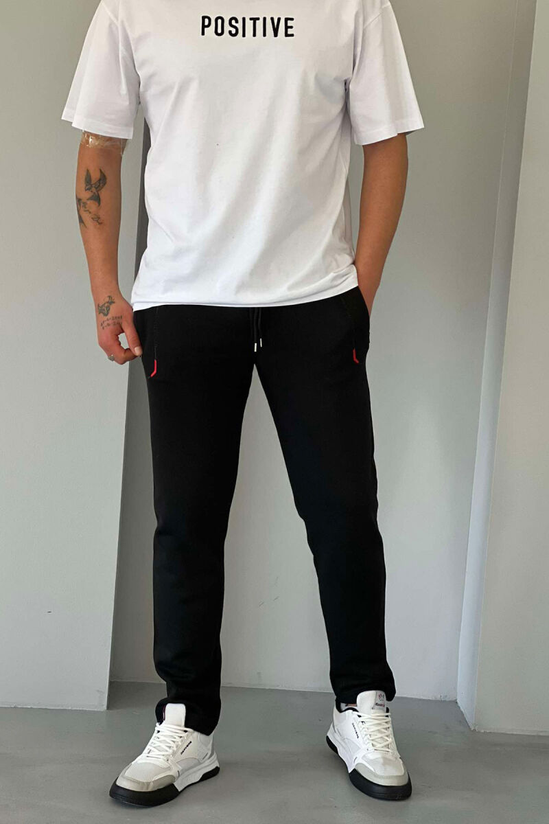 COTTON BLACK SWEATPANTS BLACK/ E ZEZE - 6