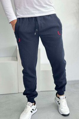 COTTON BLACK SWEATPANTS DARK BLUE/BEE 