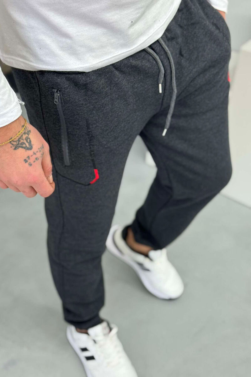 COTTON BLACK SWEATPANTS DARK GREY/GEE - 5