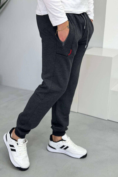 SIMPLE FLUFFY MEN JOGGERS DARK GREY/GEE - 3