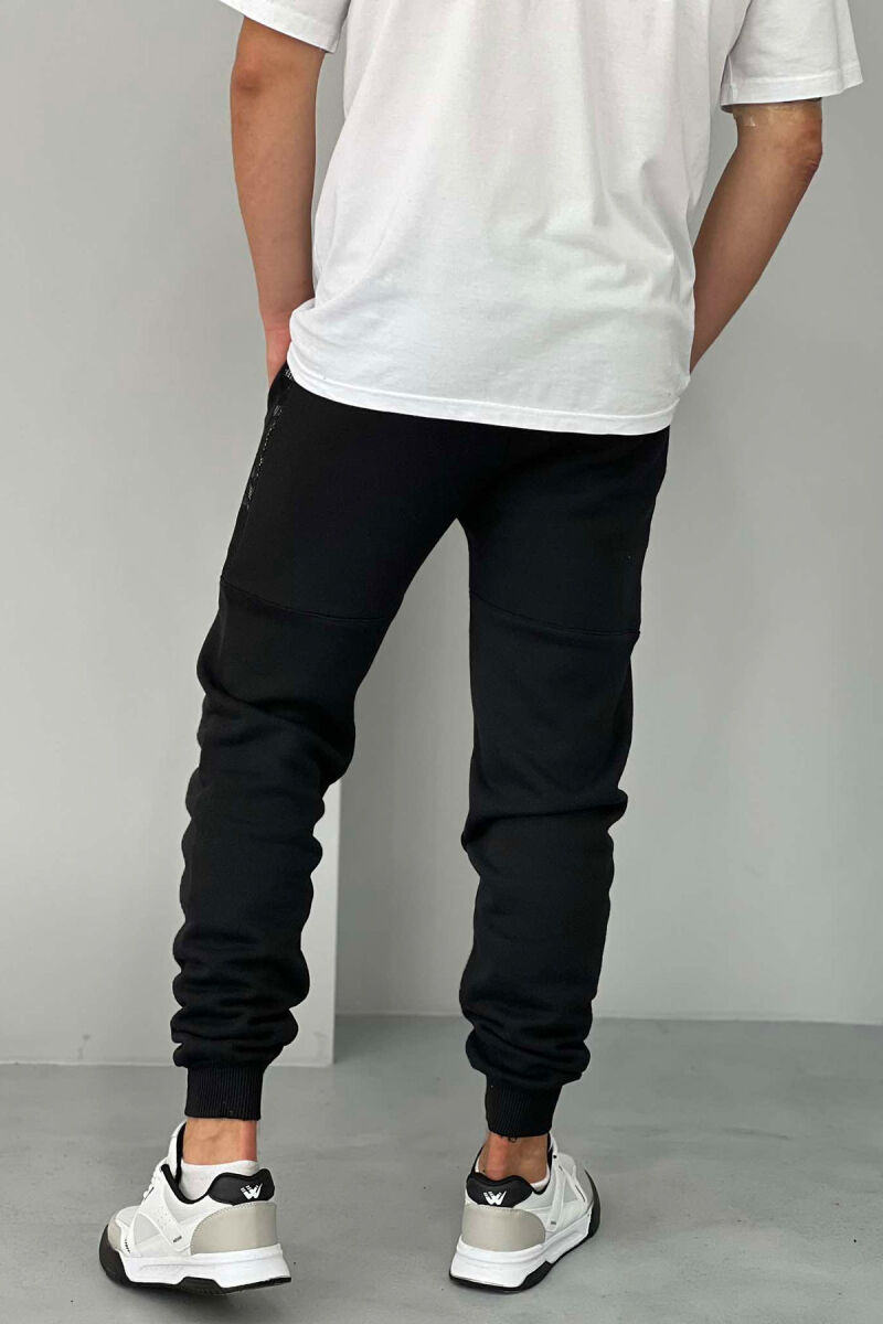 COTTON FLUFFY NEW YORK MAN SWEATPANTS BLACK/ E ZEZE - 3