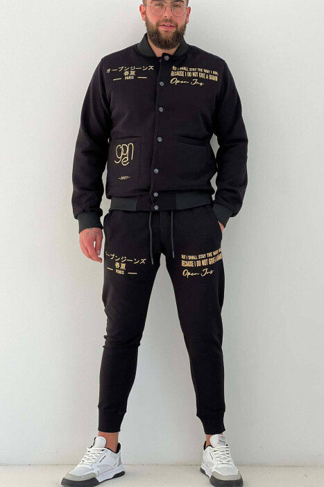 KOSTUM XHAKETË DHE TUTA PËR MESHKUJ NË NGJYRËN E ZEZË - KLAUDIO FASHION