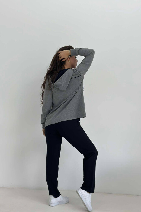 COTTON JACKET+SWEATPANTS WOMEN SET GREY/GRI - 2