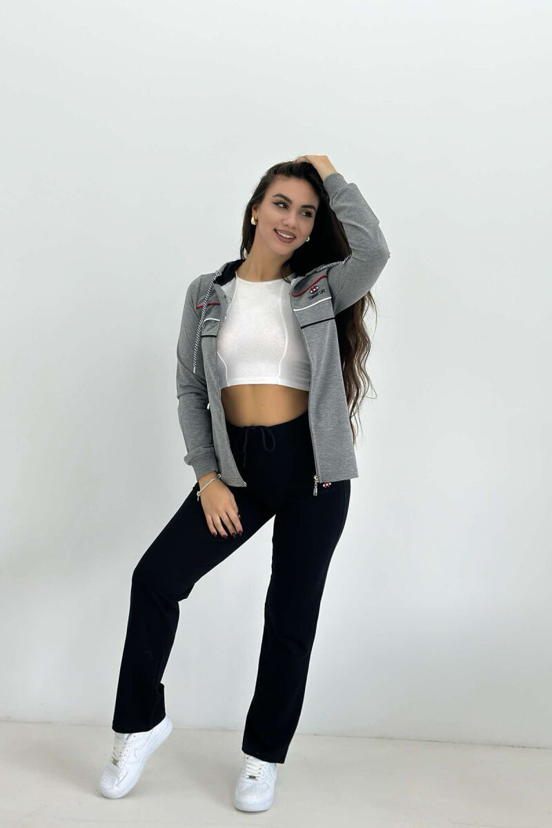 COTTON JACKET+SWEATPANTS WOMEN SET GREY/GRI - 3