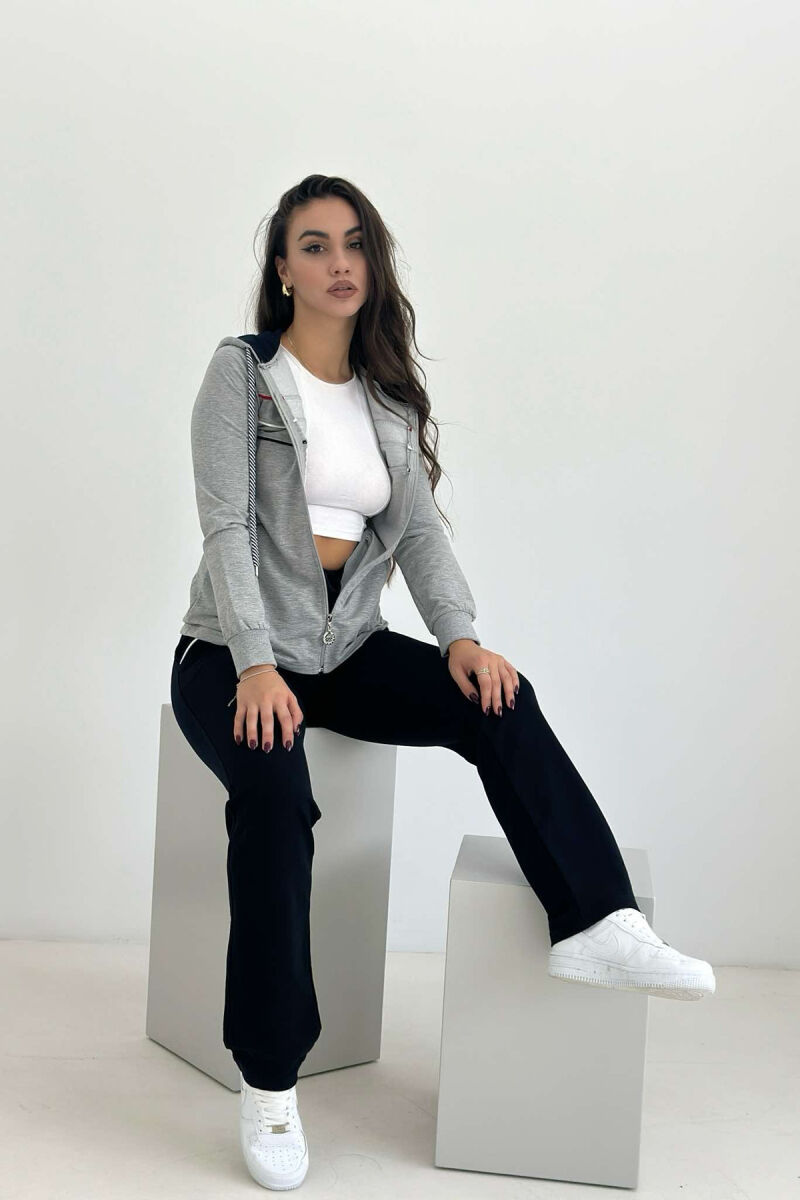 COTTON JACKET+SWEATPANTS WOMEN SET LIGHT GREY/GZ - 1