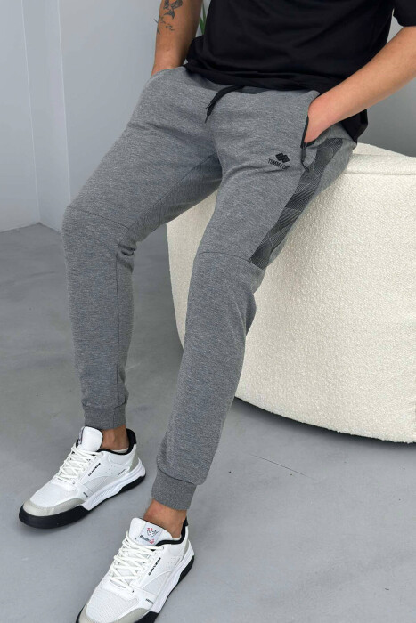 COTTON MEN SWEATPANTS IN GREY COLOR - 1