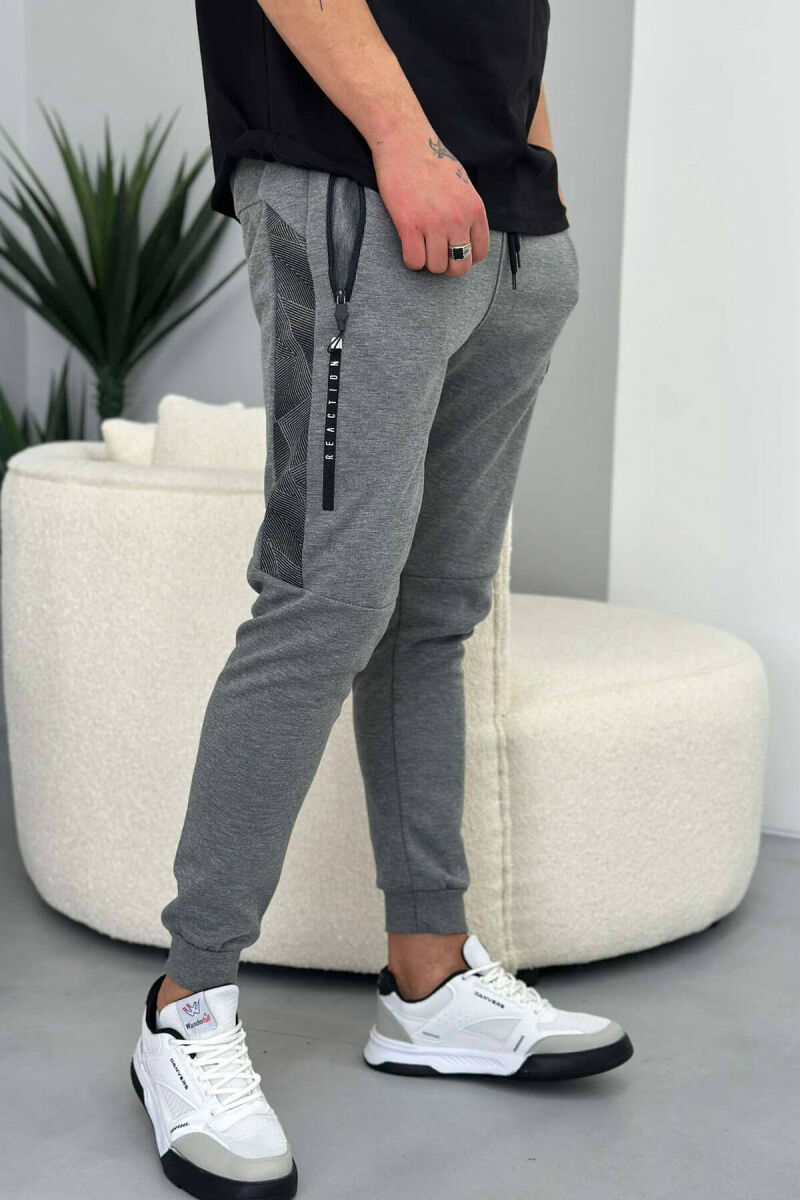 COTTON MEN SWEATPANTS IN GREY COLOR - 2