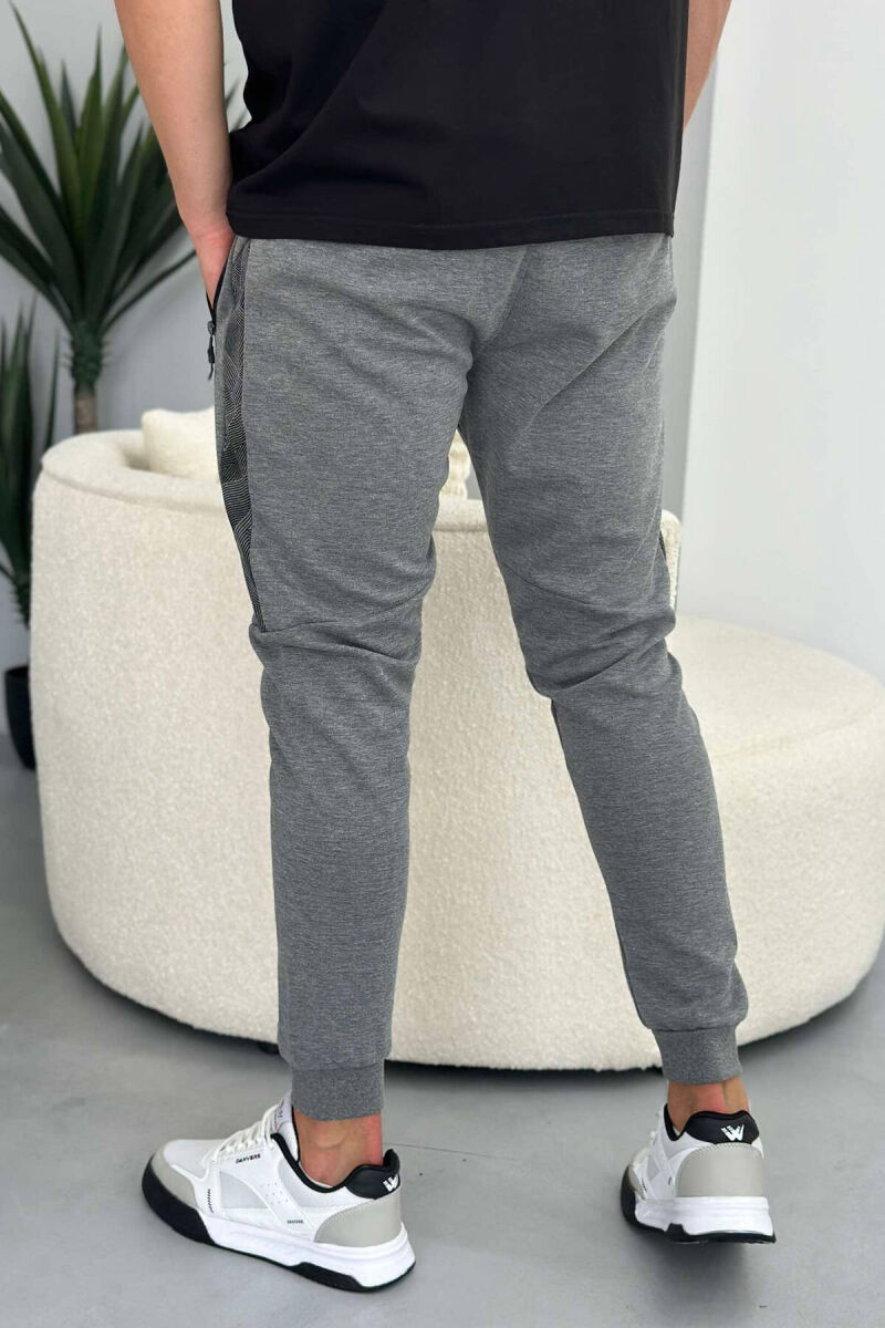 COTTON MEN SWEATPANTS IN GREY COLOR - 3