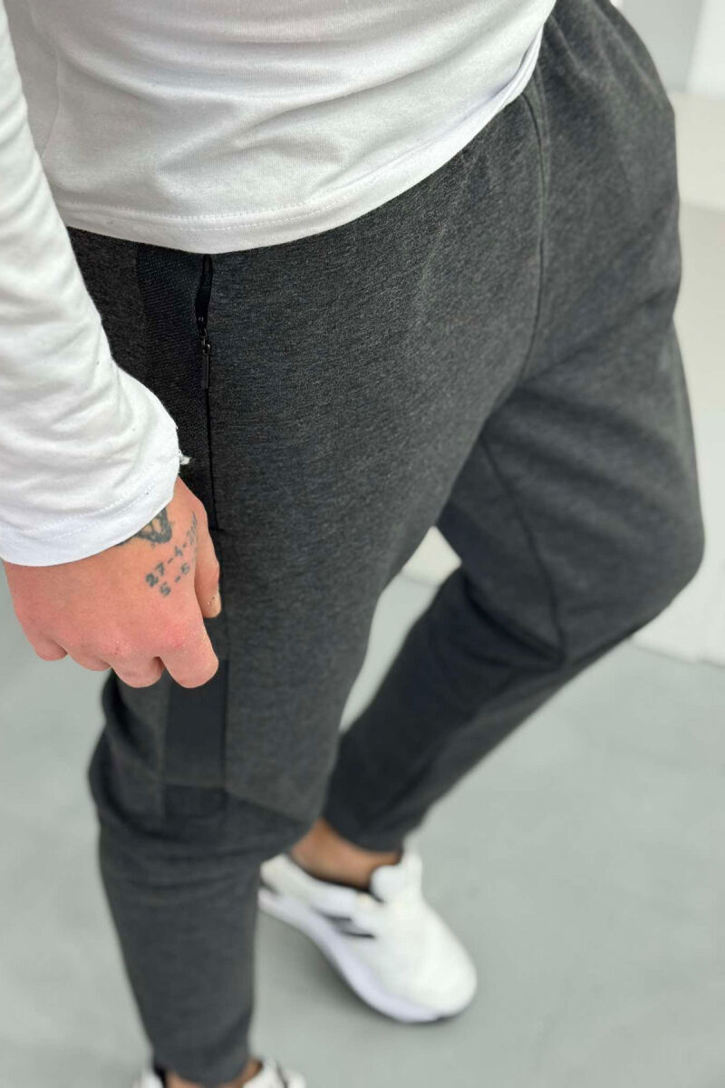 COTTON SIMPLE MEN SWEATPANTS DARK GREY/GEE - 2