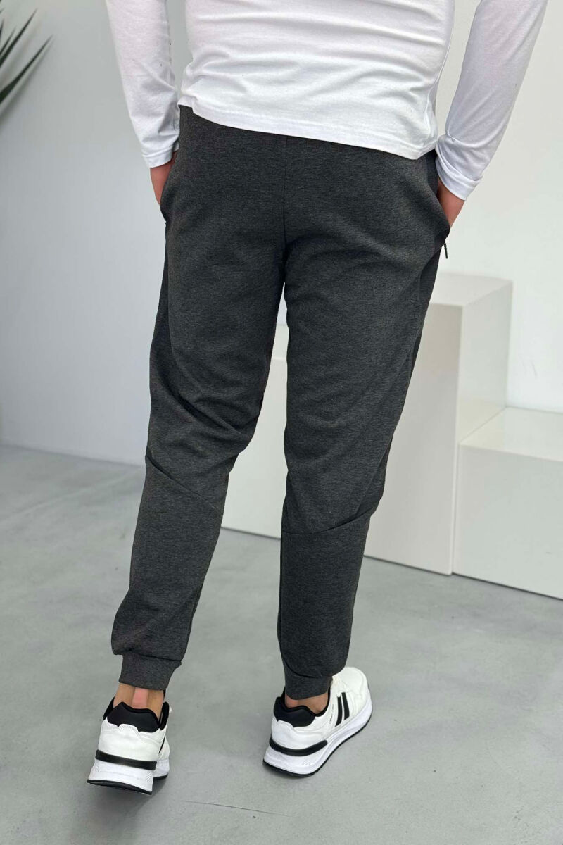 COTTON SIMPLE MEN SWEATPANTS DARK GREY/GEE - 3