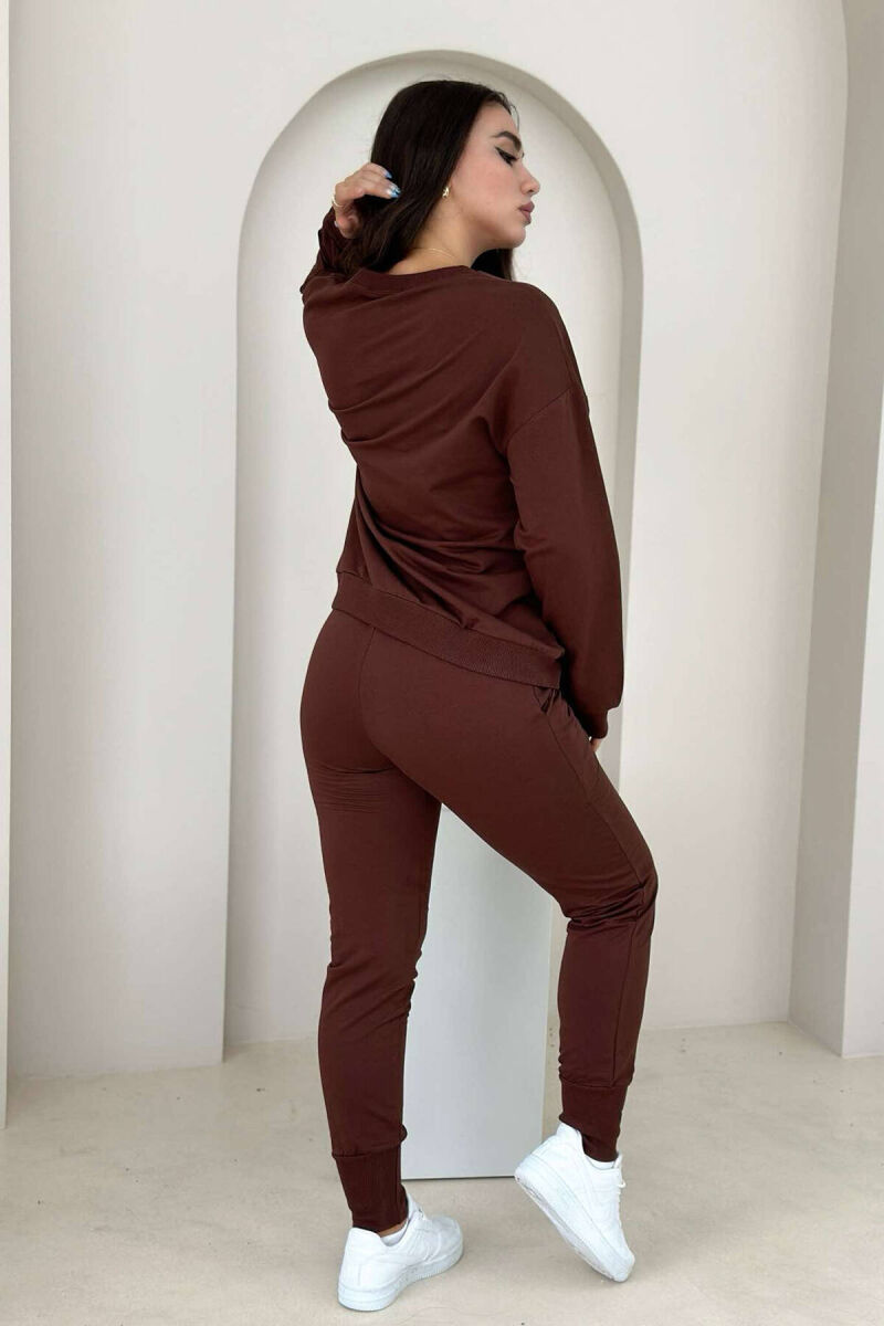 COTTON SIMPLE ONE COLOR WOMAN SET BROWN/KAFE - 3