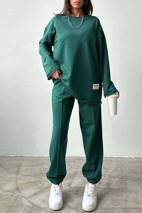 COTTON SIMPLE ONE COLOR WOMAN SET GREEN/JESHILE 