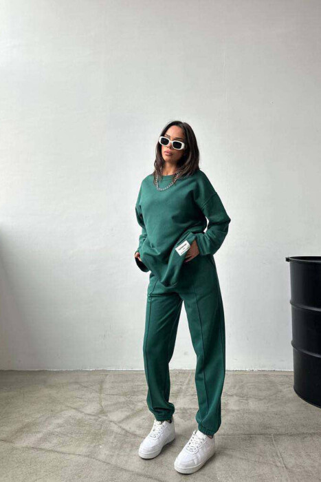 COTTON SIMPLE ONE COLOR WOMAN SET GREEN/JESHILE - 3