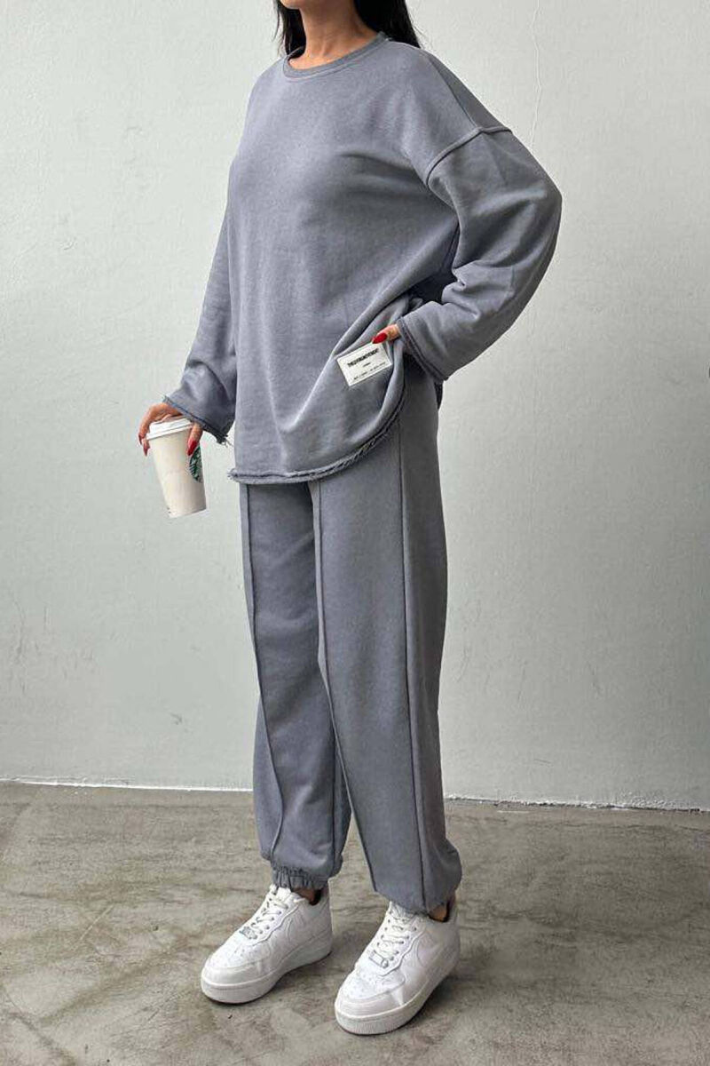 COTTON SIMPLE ONE COLOR WOMAN SET GREY/GRI - 4