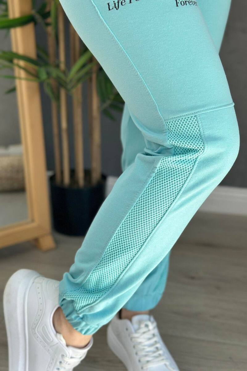 COTTON SIMPLE WOMAN SWEATPANTS BABY BLUE/BLU BY - 3