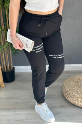 COTTON SIMPLE WOMAN SWEATPANTS BLACK/ E ZEZE 