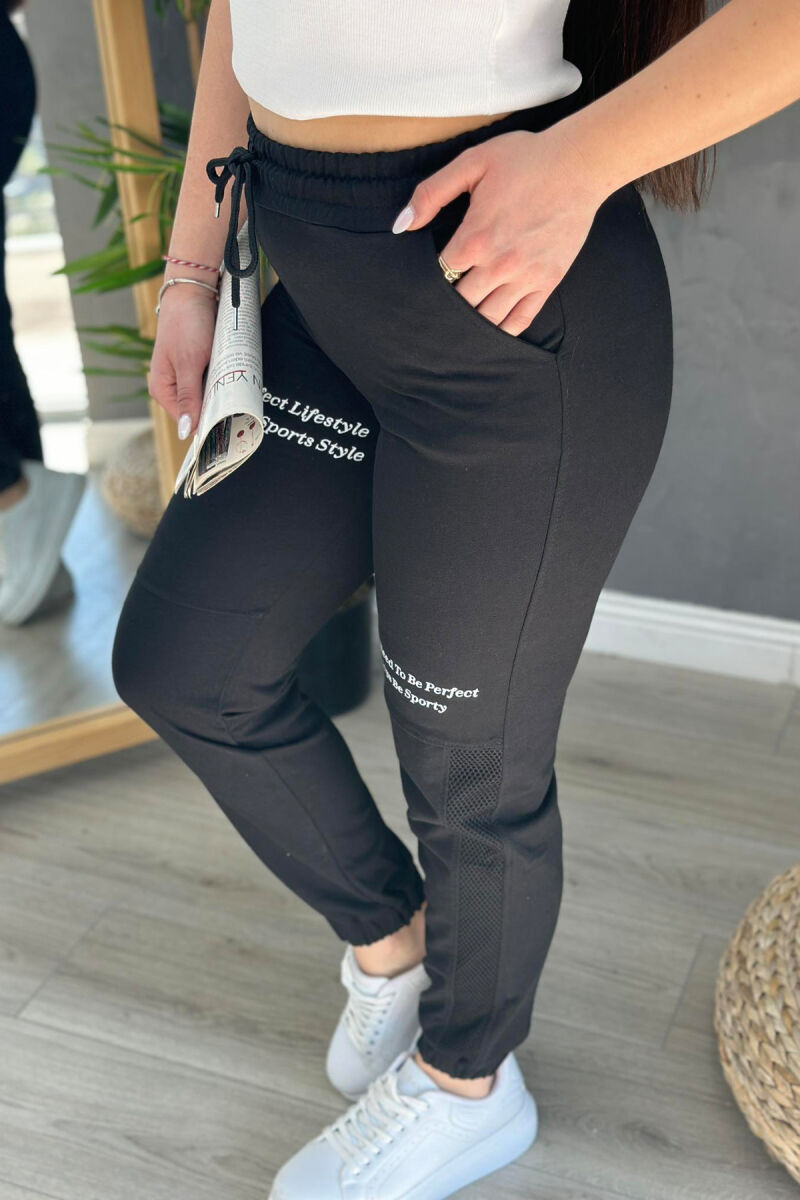 COTTON SIMPLE WOMAN SWEATPANTS BLACK/ E ZEZE - 3