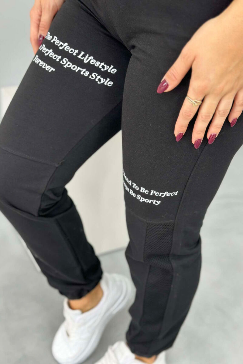 COTTON SIMPLE WOMAN SWEATPANTS BLACK/ E ZEZE - 4