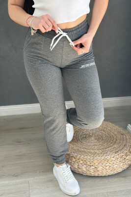 COTTON SIMPLE WOMAN SWEATPANTS DARK GREY/GEE 