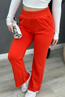 COTTON SIMPLE WOMAN SWEATPANTS ORANGE/PORTOKALLI 